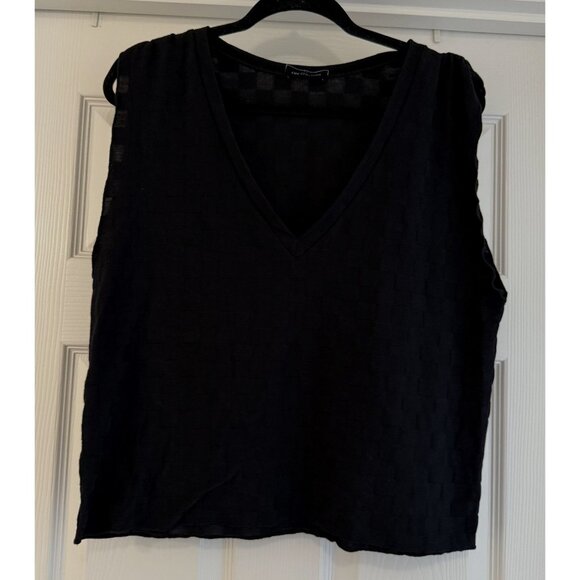 LNA Clothing Women's Austin Check V-Neck Sleeveless Oversized Tank Size Small - Picture 5 of 5